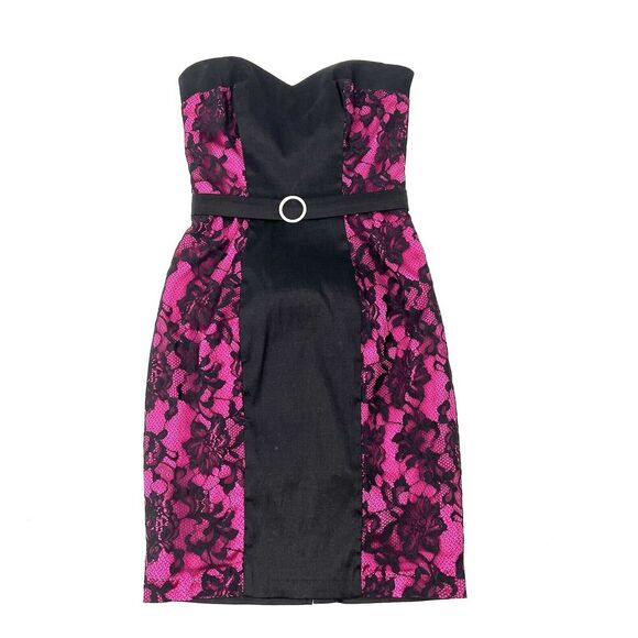 Vintage 80s Jessica McClintock Strapless Cocktail Dress - Picture 3 of 12